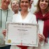 Kelly Rowe, New Black Belt Mel Buhlmann and Mortal Mouse Kristy Hitchens after the grading