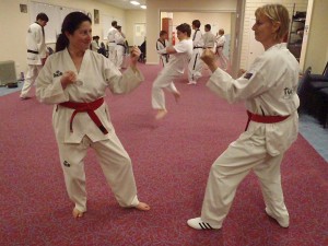 Maria Caserta & Helen Cole Practise Sparring