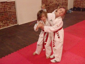 Wade Morton Practises Self Defence with Indi Brown