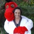 Donny The Little Dragon ( Club Mascot) Hugs Taekwondo Central Instructor Master Justin Warren