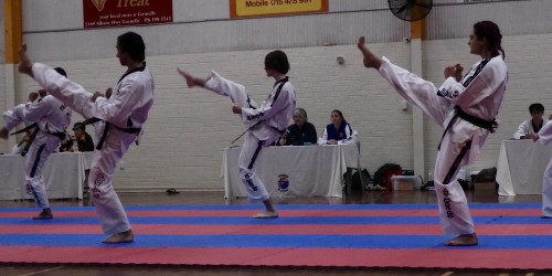 Justin Warren, John Crawford & Ajana Plunkett During The Grading