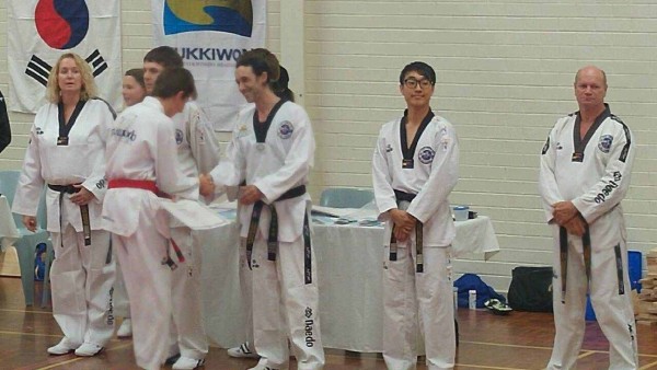 Declan Higgins presented his Black Belt Cewrtificate