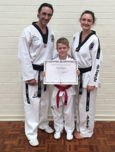 Justin Warren, Deacon Malatesta (With Black Belt Certificate)& Ajana Plunkett