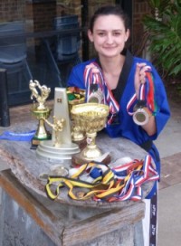 Ajana Plunkett With Her Medals - www.tkdcentral.com