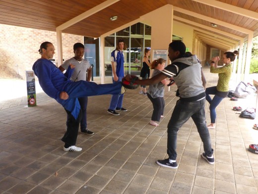 ECU students Joined in the fun with Master Justin Warren - ECU Wellness Day - www.tkdcentral.com