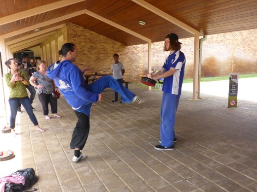 Master Justin Warren Demonstrated Some Of The Defence Techniques with Instructor John Crawford - www.tkdcentral.com