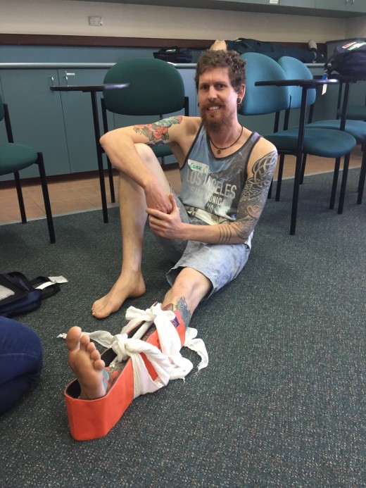 Sports Injuries - Luke Crane - Looks Painfull Luke!!!