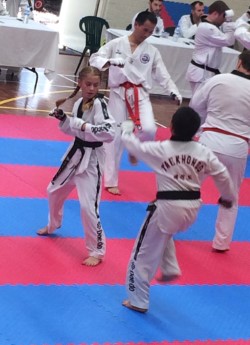 Mollie Swarbrick in action at the Black Belt Grading - www.tkdcentral.com