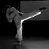 Kristy Hitchens performs a turning kick - www.tkdcentral.com