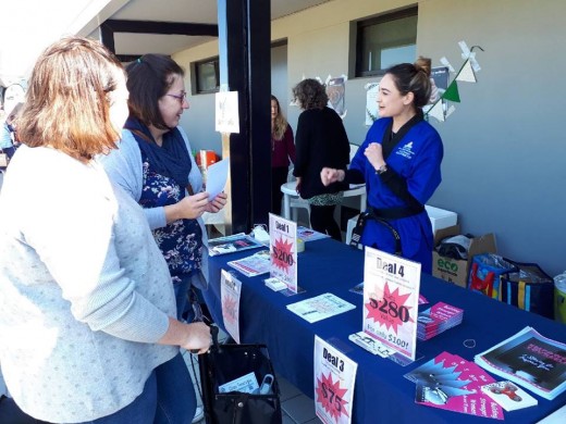 Ajana Plunkett - Explains the benefits of Taekwondo at the Ladies Day Out. www,tkdcentral.com