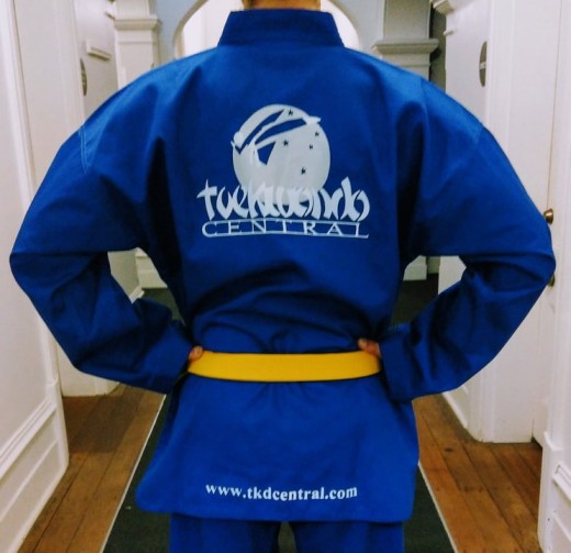 Coloured Belt Blue Top Back Shot