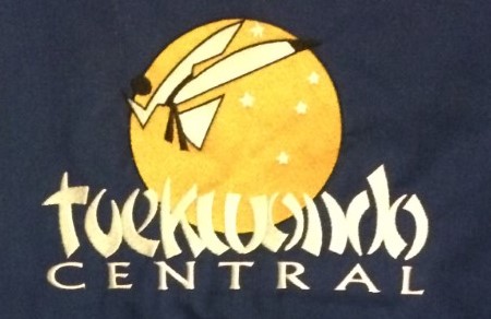 Taekwondo Central Blue Top Back Logo Shot