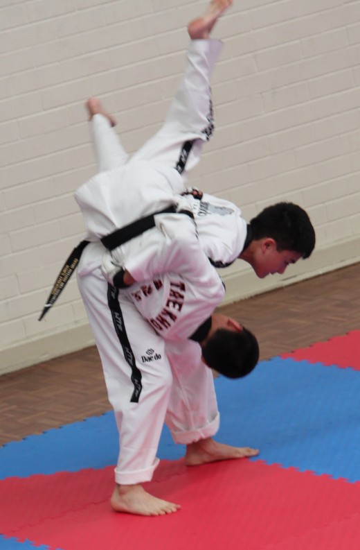 Kian Stapleton Hip Throws At His 2nd Dan Grading - www.tkdcentral.com