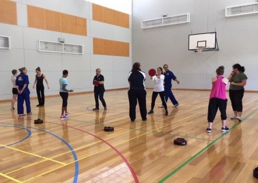 The Class Practises Its Drill - Repetition Is The Key - ECU Self Defence - www.tkdcentral.com